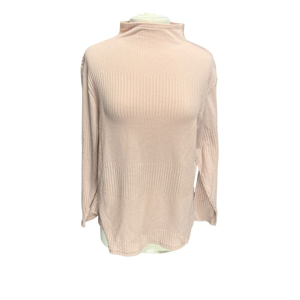 NIKE Womens Yoga Luxe Ribbed Mock Neck Top Sz 2XL Coquette Quietluxury Softgirl - Picture 1 of 11
